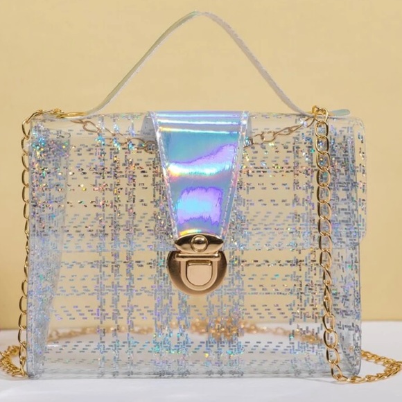 Clear and Silver Purse - Picture 1 of 5
